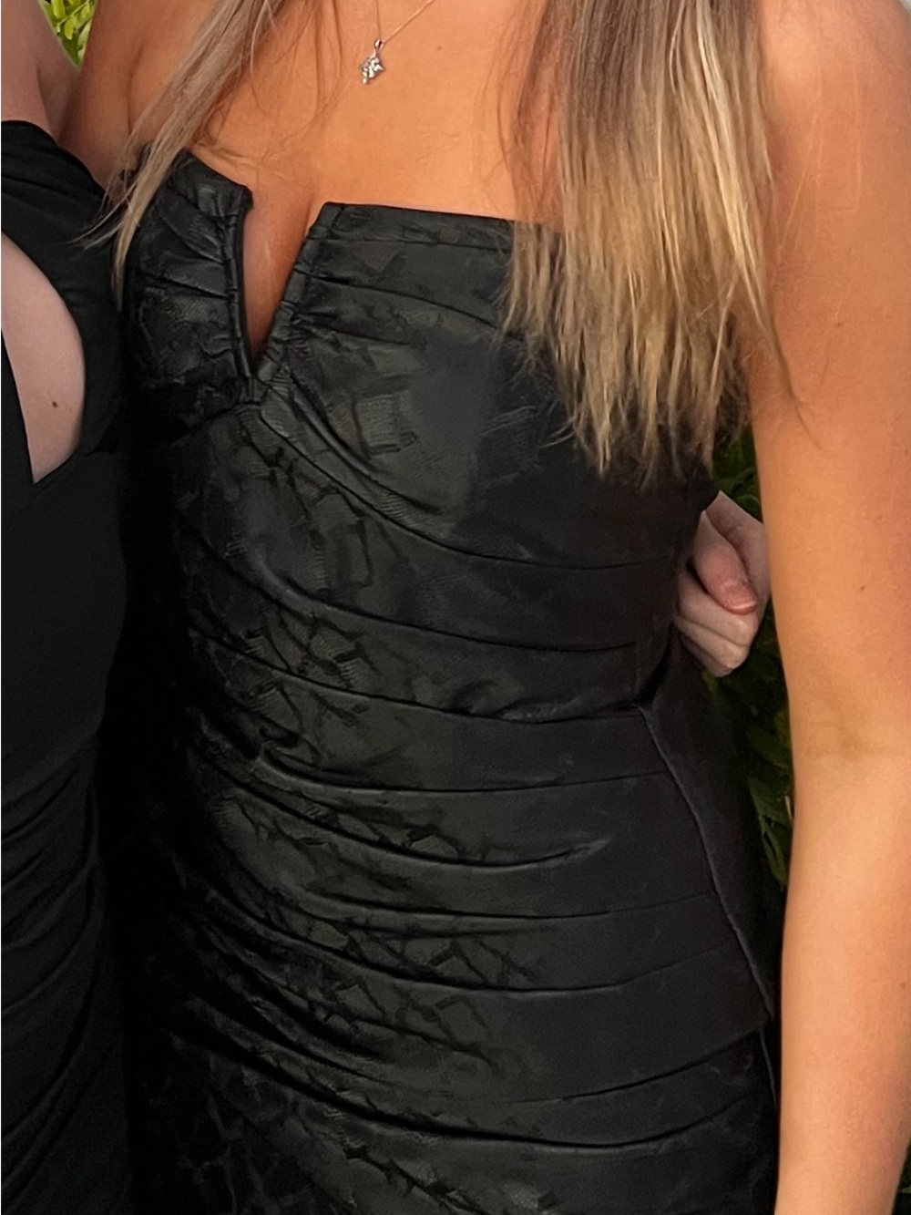 DO+BE Black Strapless Sweetheart Mini Dress